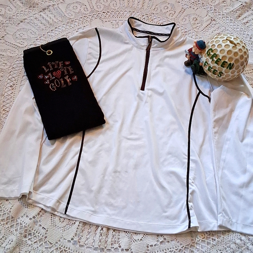 EP Tour ProTech golf top & Golf Towel, & Bank  BUNDLE